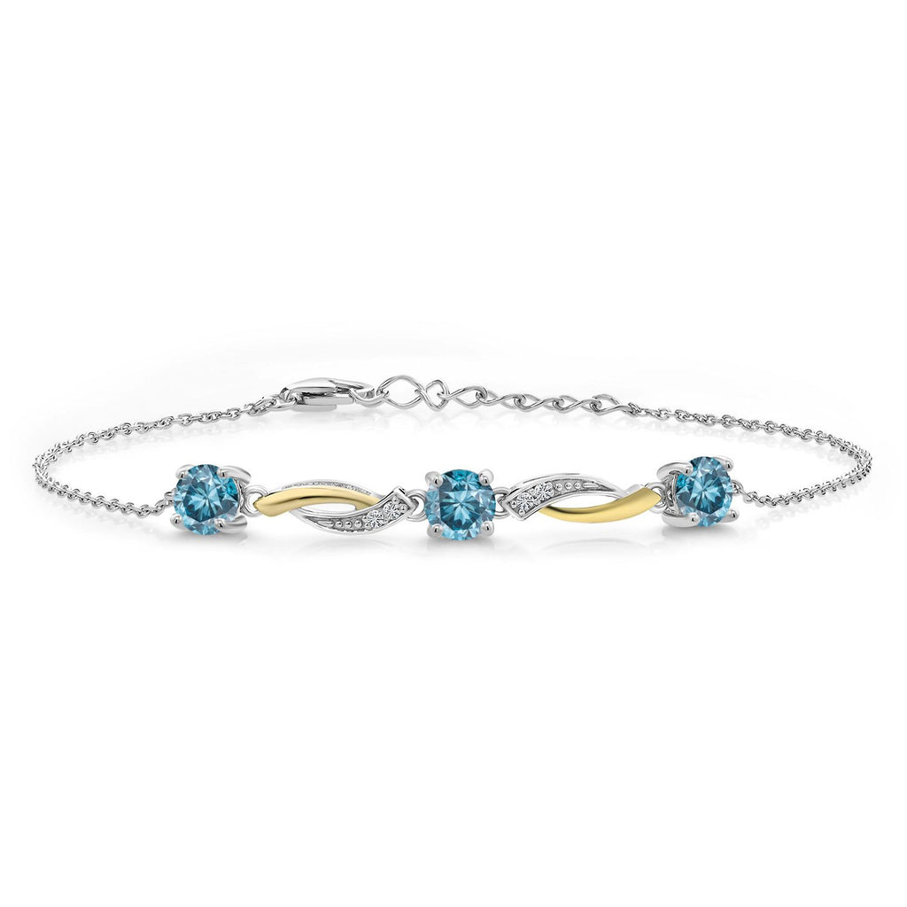 Bracelet in 925 Sterling Silver and 10K Yellow Gold