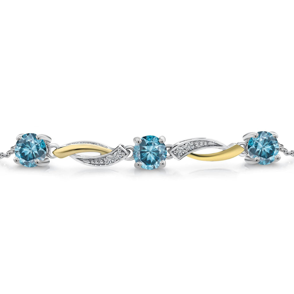 Bracelet in 925 Sterling Silver and 10K Yellow Gold