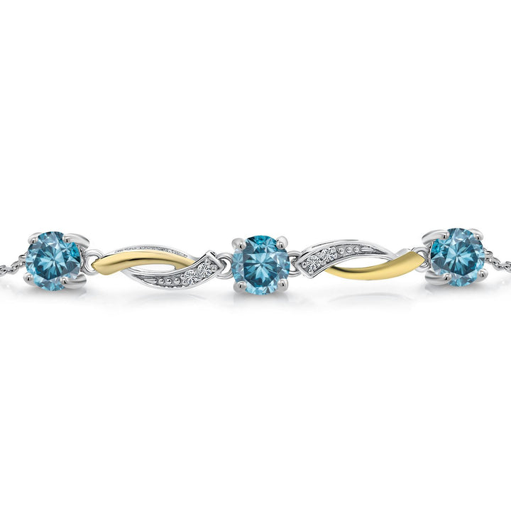 Bracelet in 925 Sterling Silver and 10K Yellow Gold