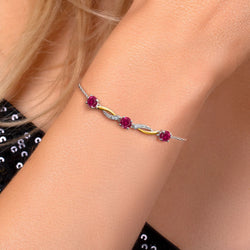 Bracelet in 925 Sterling Silver and 10K Yellow Gold