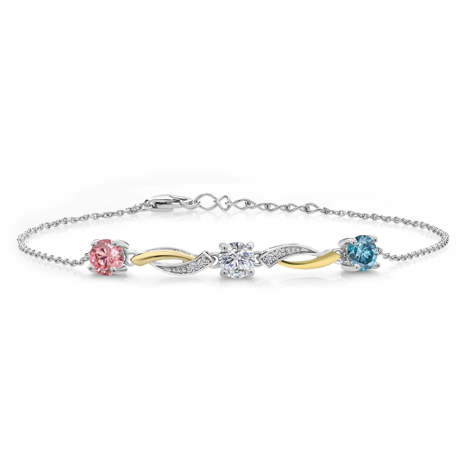 Bracelet in 925 Sterling Silver and 10K Yellow Gold
