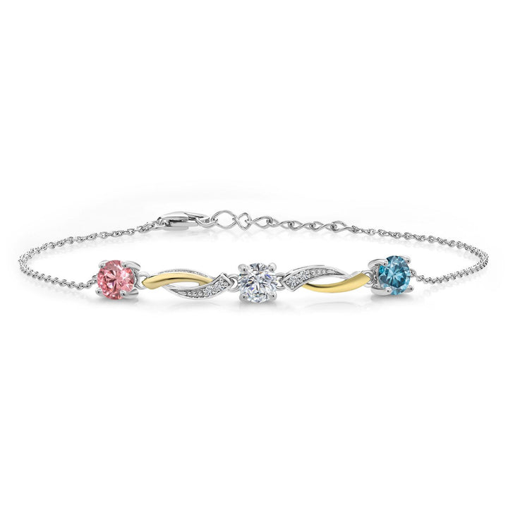 Bracelet in 925 Sterling Silver and 10K Yellow Gold