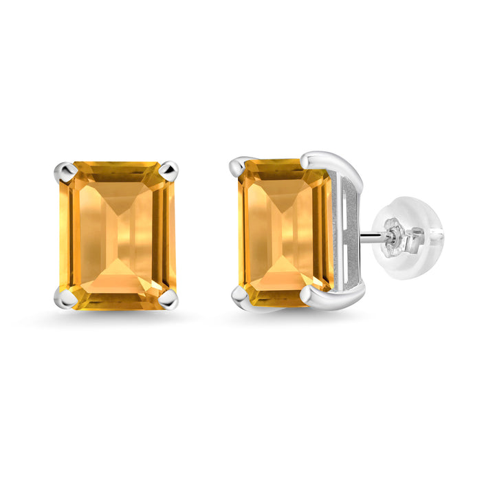 Citrine - November_Earrings in 14K White Gold