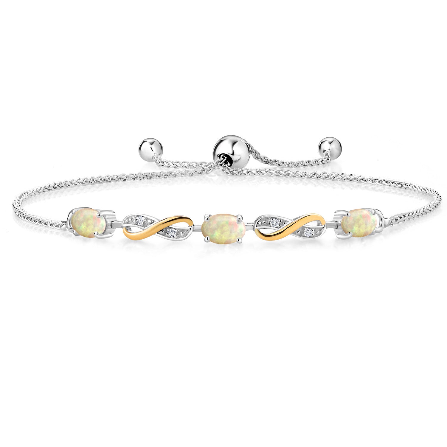 Bracelet in 925 Sterling Silver and 10K Yellow Gold