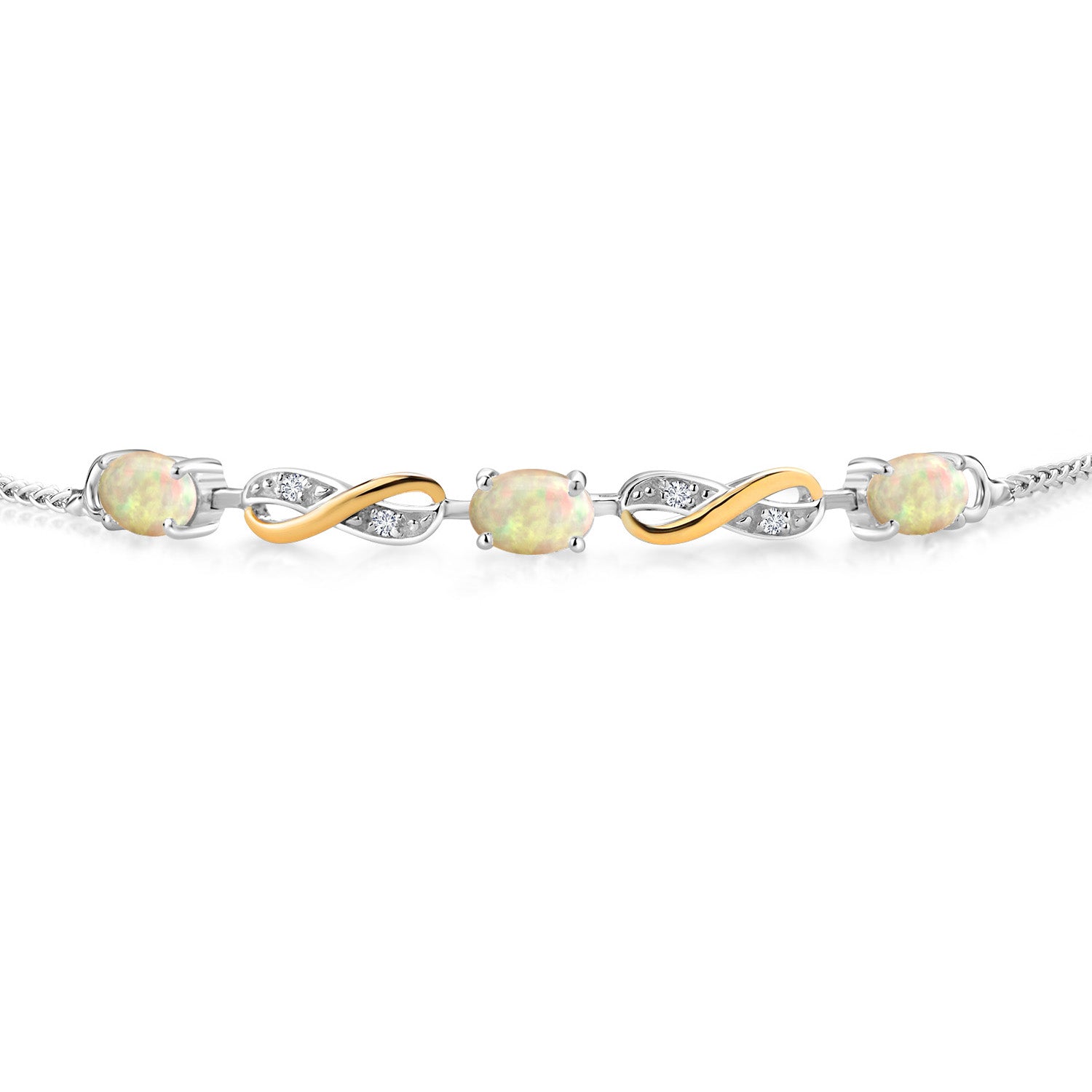 Bracelet in 925 Sterling Silver and 10K Yellow Gold