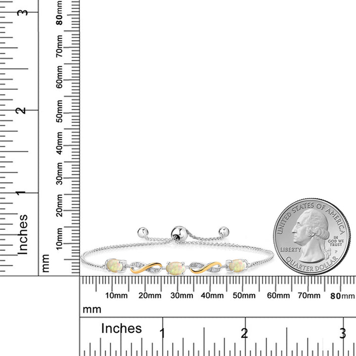 Bracelet in 925 Sterling Silver and 10K Yellow Gold