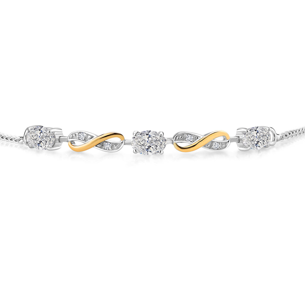 Tanzanite - December_Bracelet in 925 Sterling Silver and 10K Yellow Gold