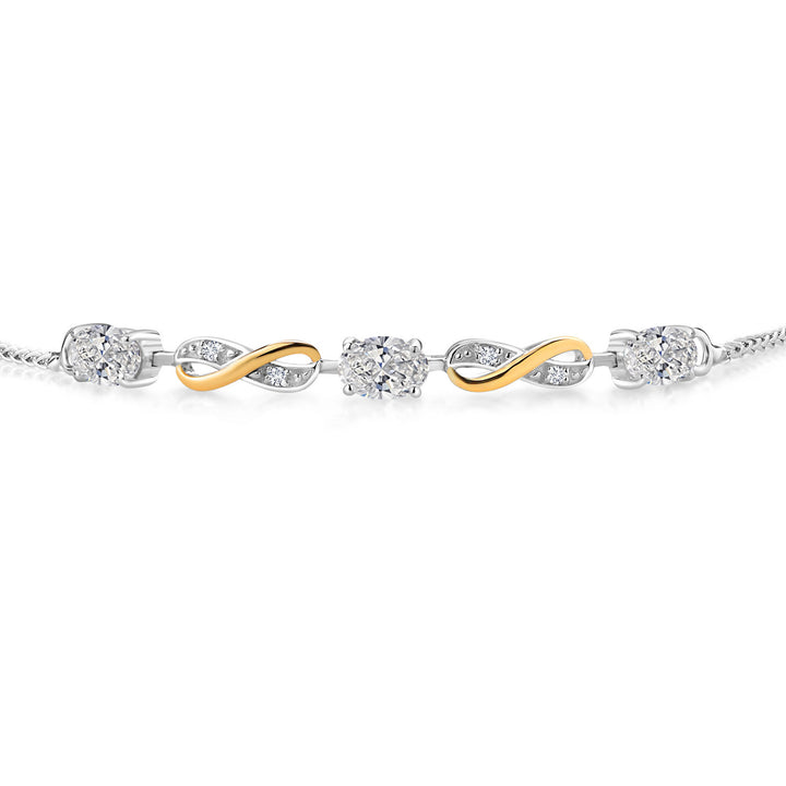 Tanzanite - December_Bracelet in 925 Sterling Silver and 10K Yellow Gold