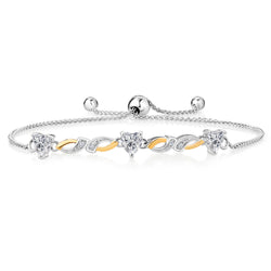 Bracelet in 925 Sterling Silver and 10K Yellow Gold