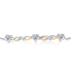 Bracelet in 925 Sterling Silver and 10K Yellow Gold