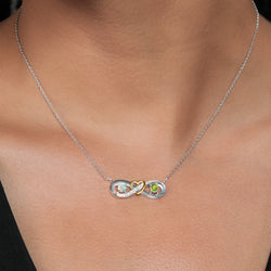 Necklace in 925 Sterling Silver and 10K Yellow Gold