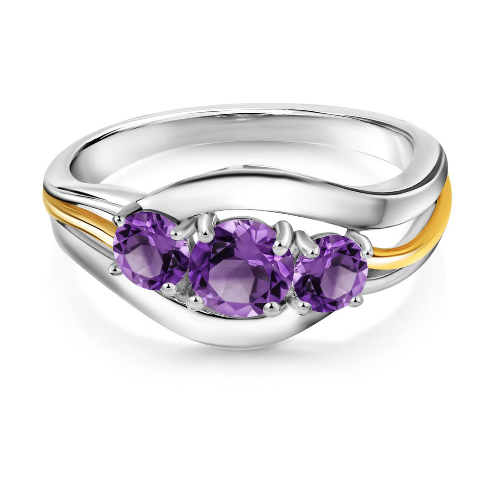 Ring in 925 Sterling Silver and 10K Yellow Gold
