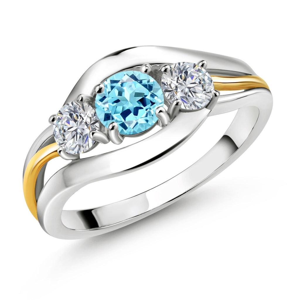 5_Ring in 925 Sterling Silver and 10K Yellow Gold