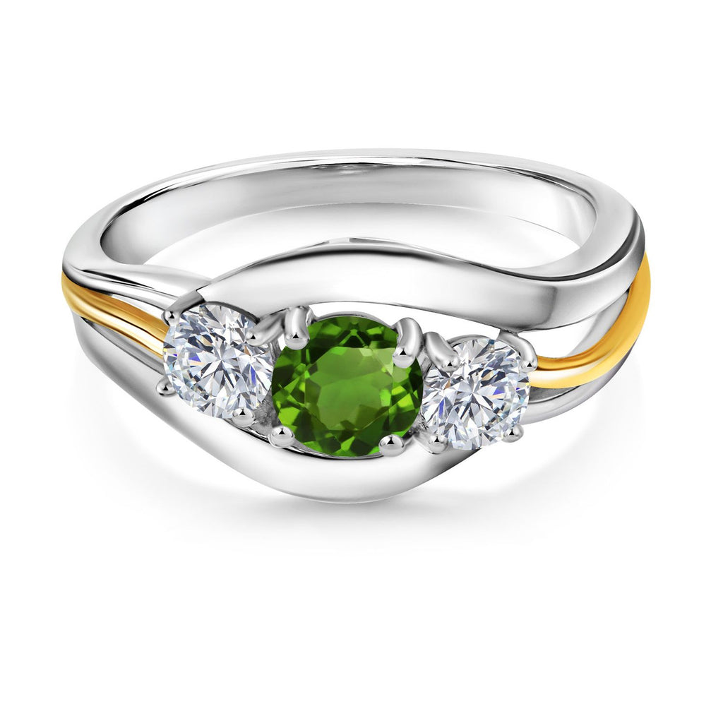 Ring in 925 Sterling Silver and 10K Yellow Gold