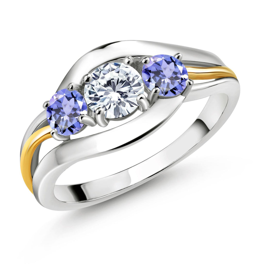 Ring in 925 Sterling Silver and 10K Yellow Gold