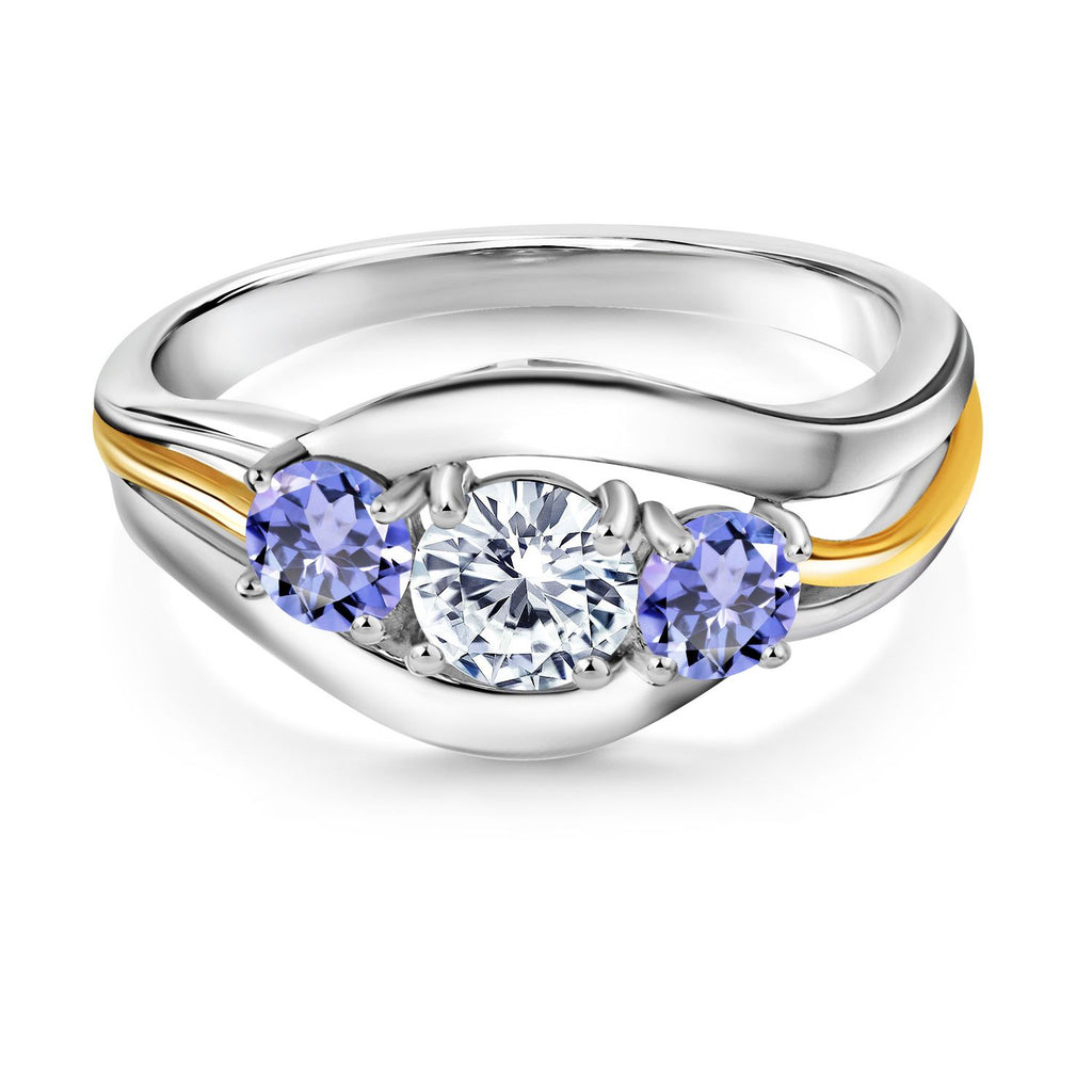 Ring in 925 Sterling Silver and 10K Yellow Gold