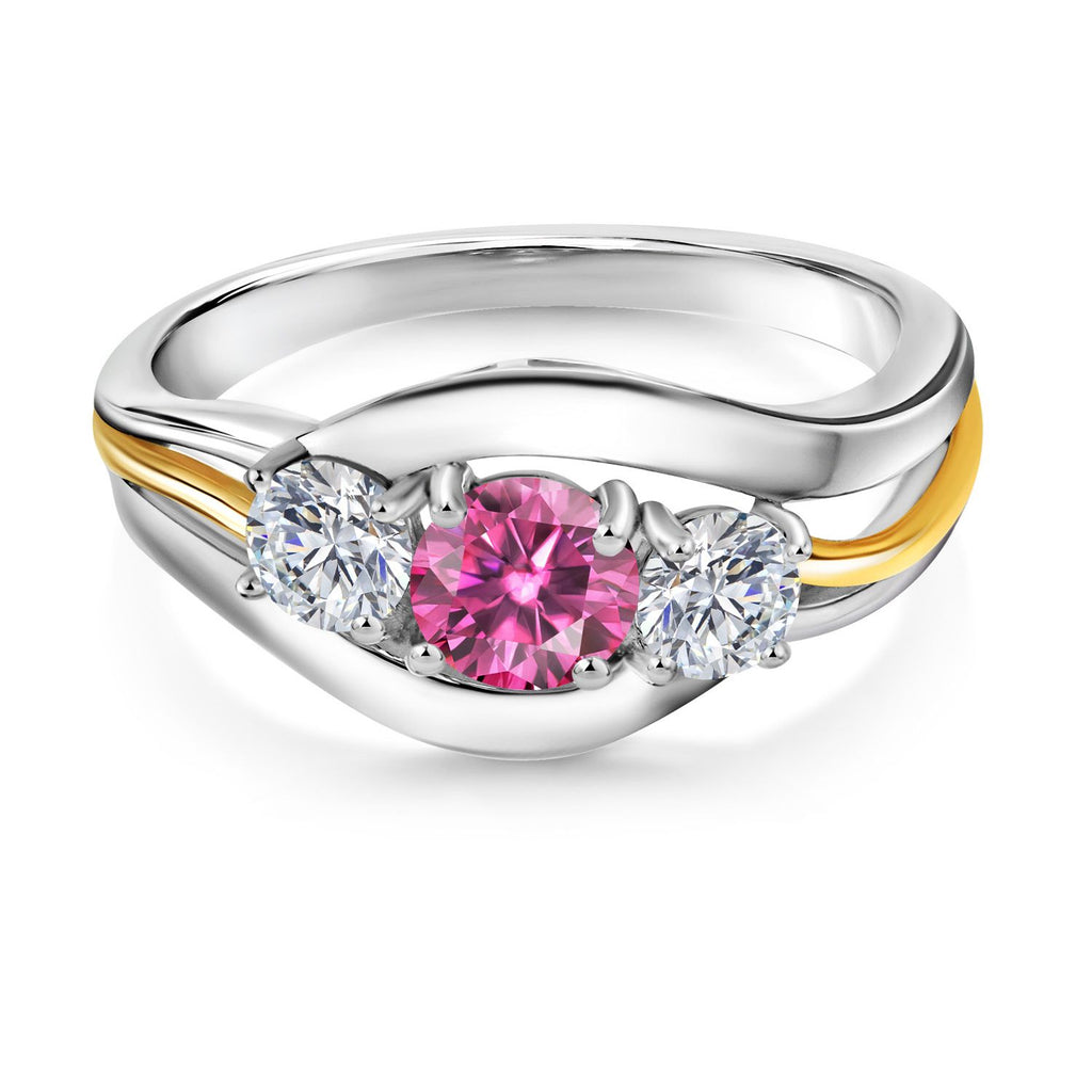 Ring in 925 Sterling Silver and 10K Yellow Gold