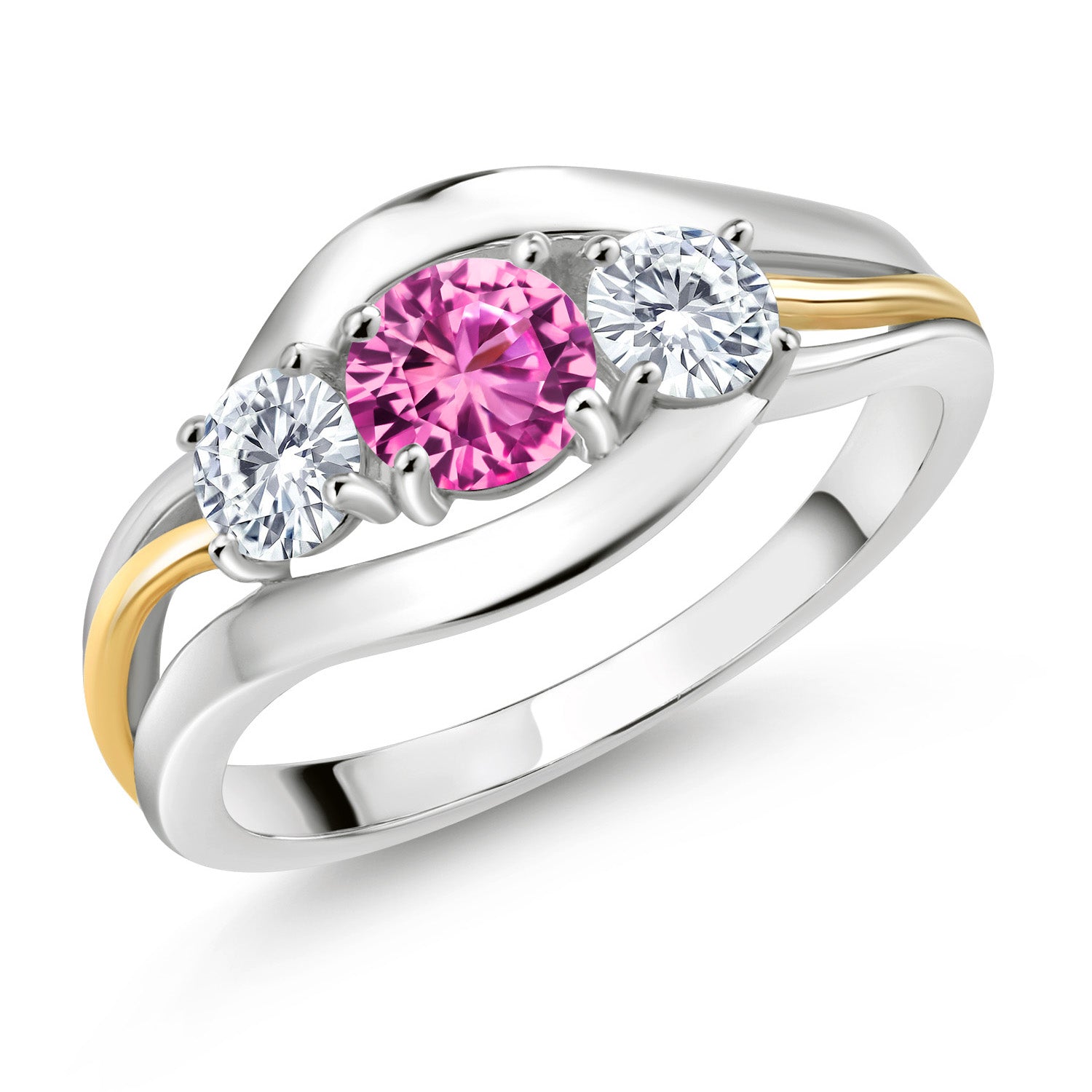 8_Ring in 925 Sterling Silver and 10K Yellow Gold