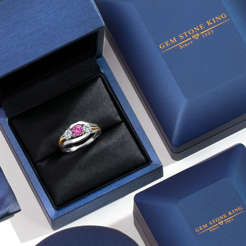 Ring in 925 Sterling Silver and 10K Yellow Gold