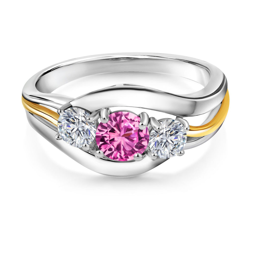Ring in 925 Sterling Silver and 10K Yellow Gold