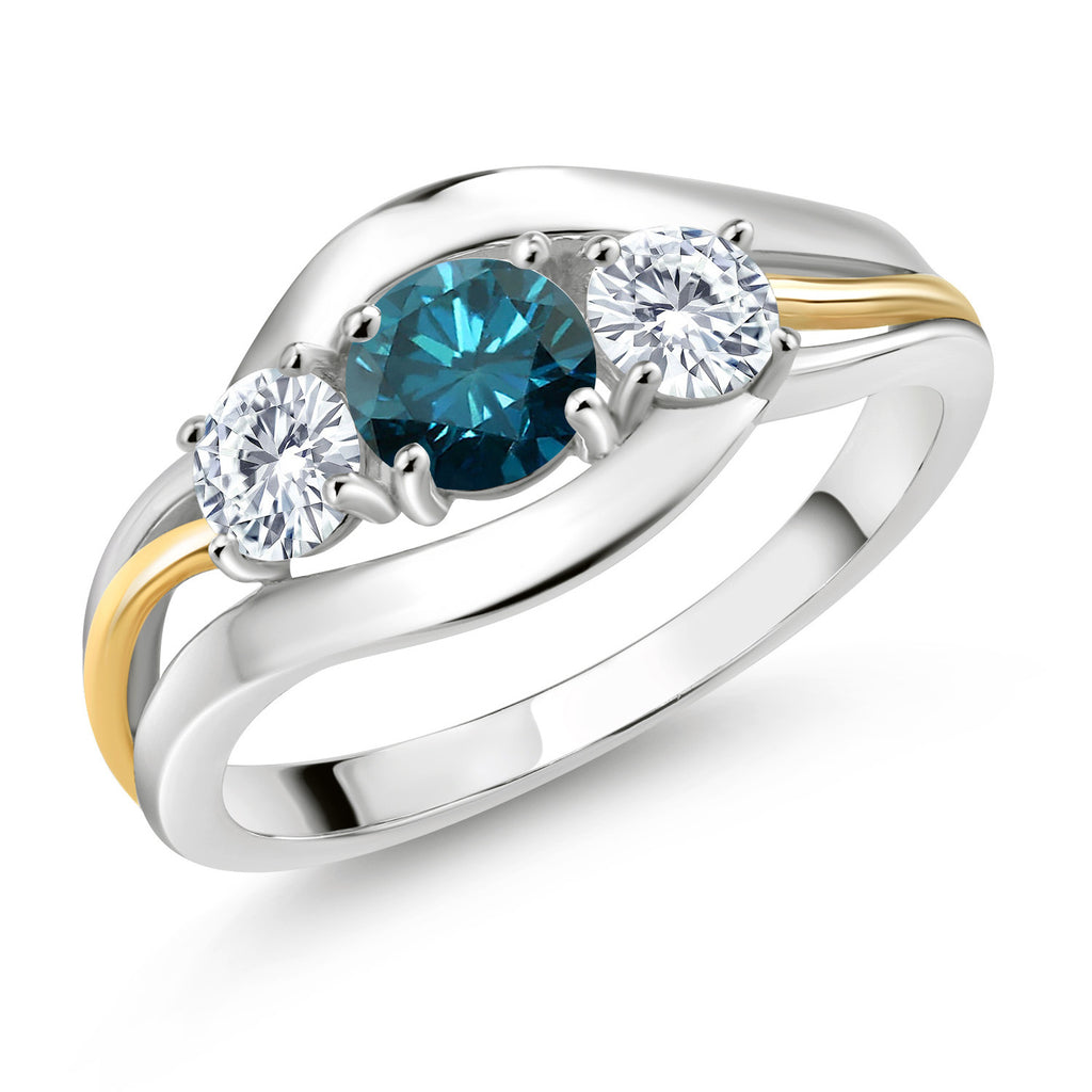 5_Ring in 925 Sterling Silver and 10K Yellow Gold