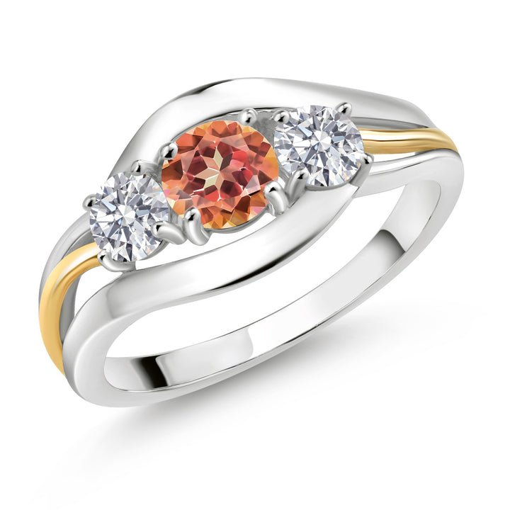 Ring in 925 Sterling Silver and 10K Yellow Gold