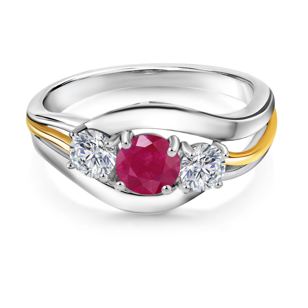Ring in 925 Sterling Silver and 10K Yellow Gold