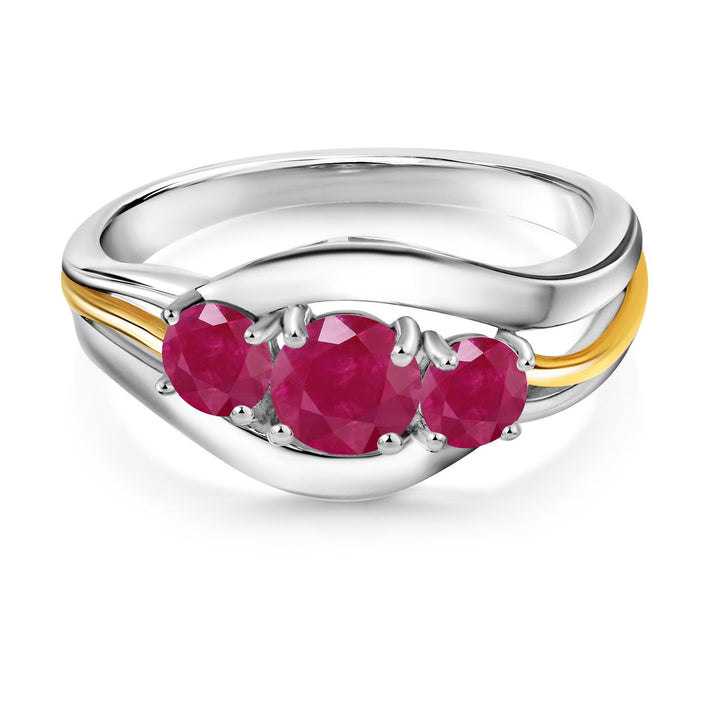 Ring in 925 Sterling Silver and 10K Yellow Gold