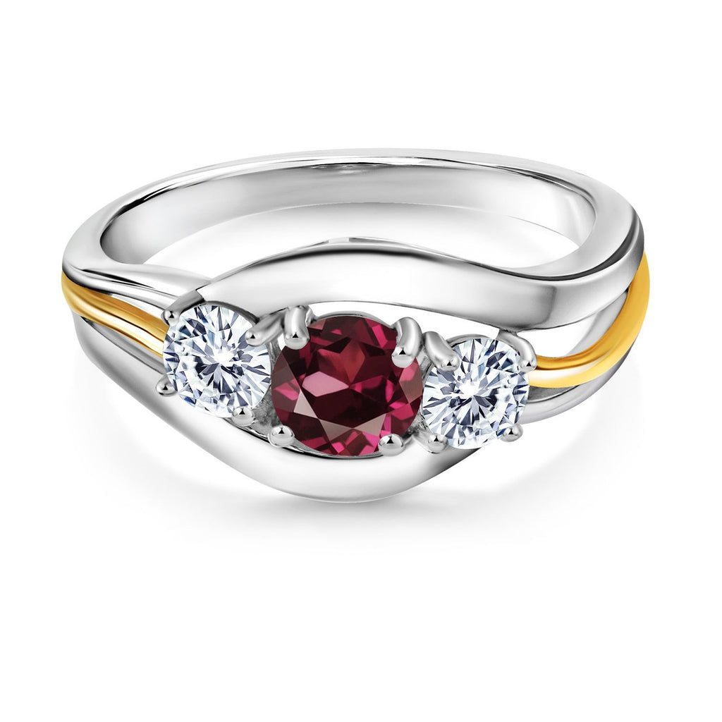 Ring in 925 Sterling Silver and 10K Yellow Gold