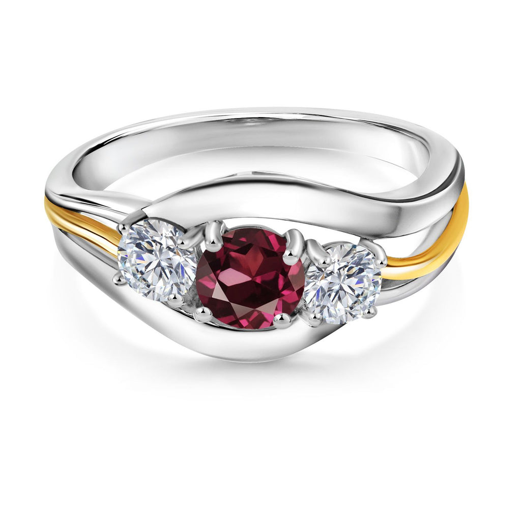 Ring in 925 Sterling Silver and 10K Yellow Gold