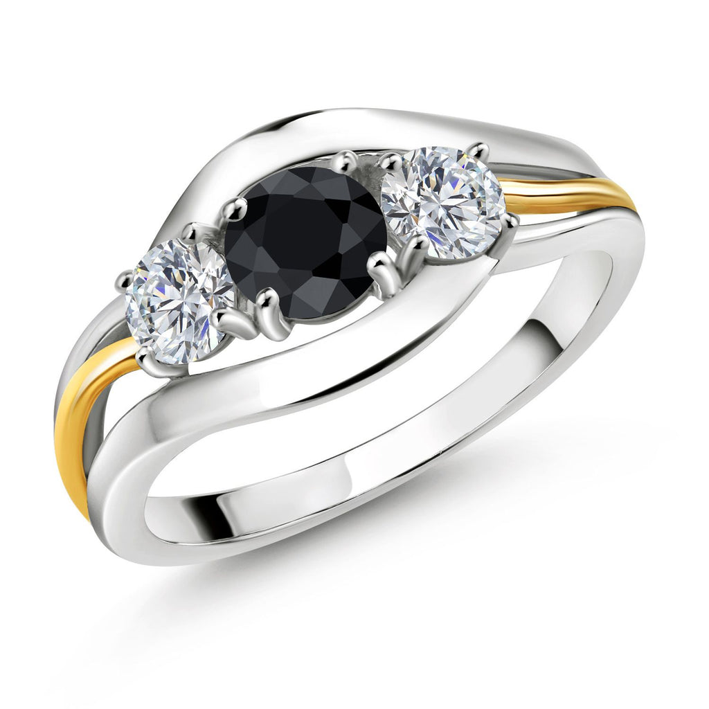 8_Ring in 925 Sterling Silver and 10K Yellow Gold