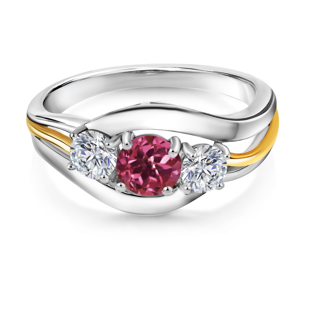 Ring in 925 Sterling Silver and 10K Yellow Gold