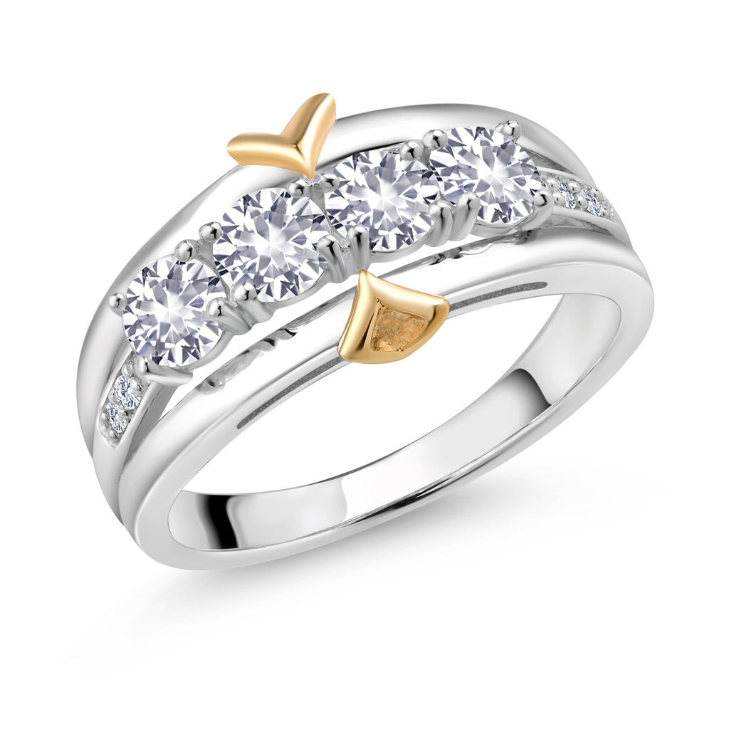 Created Ruby - July_5_Ring in 925 Sterling Silver and 10K Yellow Gold