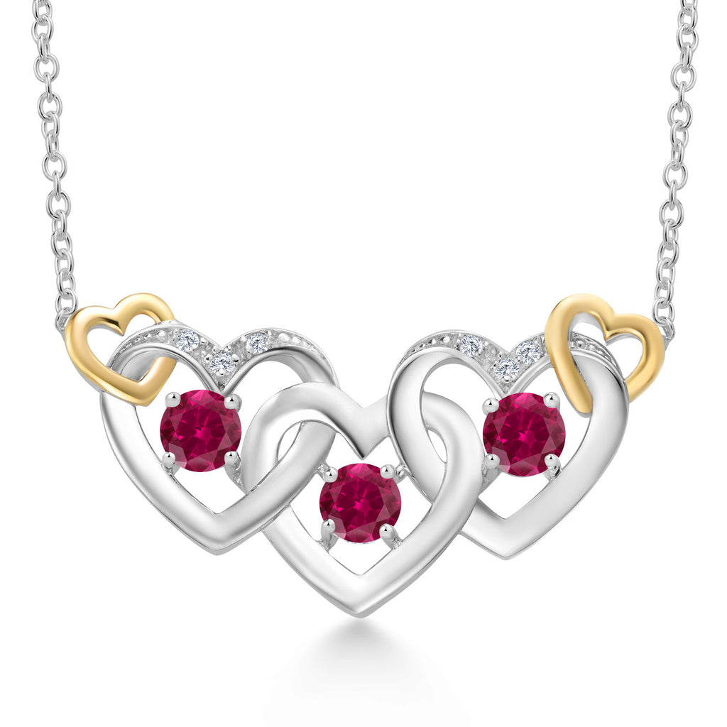Necklace in 925 Sterling Silver and 10K Yellow Gold