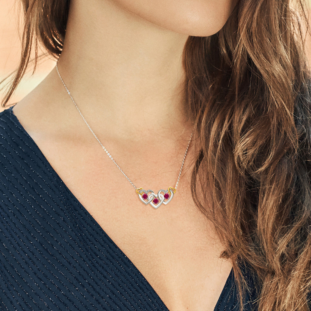Necklace in 925 Sterling Silver and 10K Yellow Gold