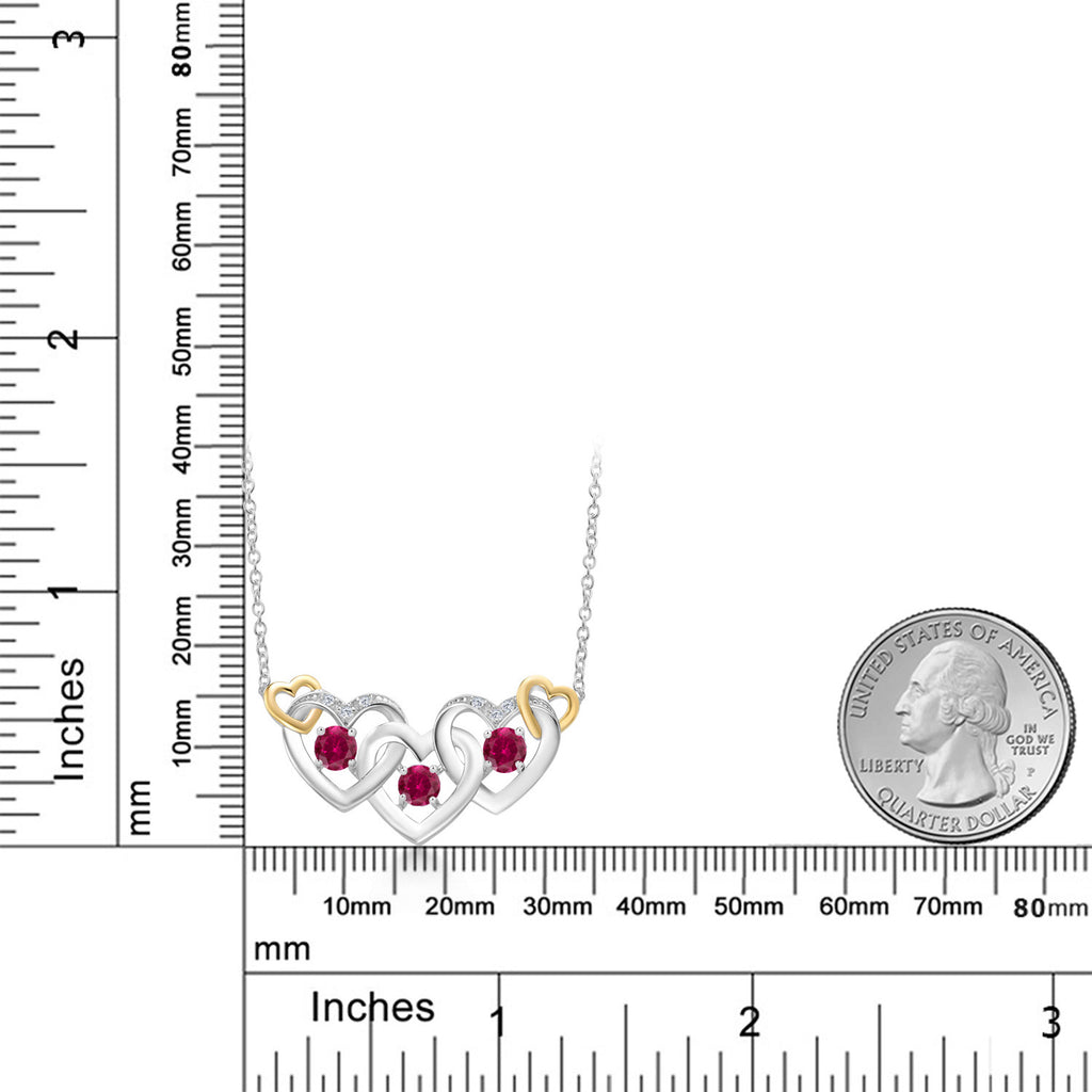 Necklace in 925 Sterling Silver and 10K Yellow Gold