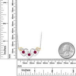 Necklace in 925 Sterling Silver and 10K Yellow Gold