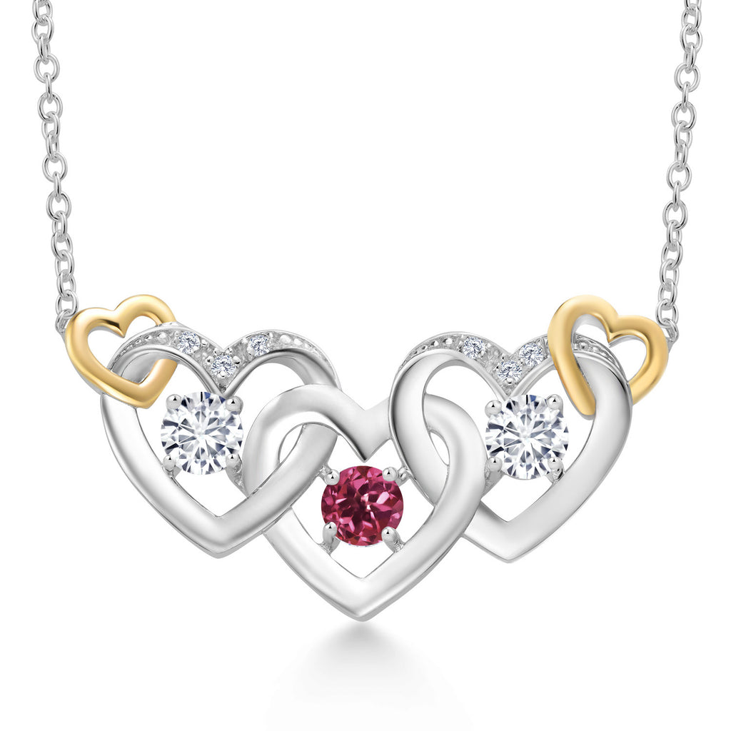 Necklace in 925 Sterling Silver and 10K Yellow Gold