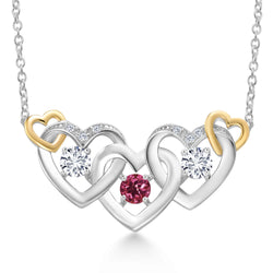 Necklace in 925 Sterling Silver and 10K Yellow Gold