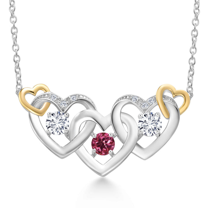 Necklace in 925 Sterling Silver and 10K Yellow Gold