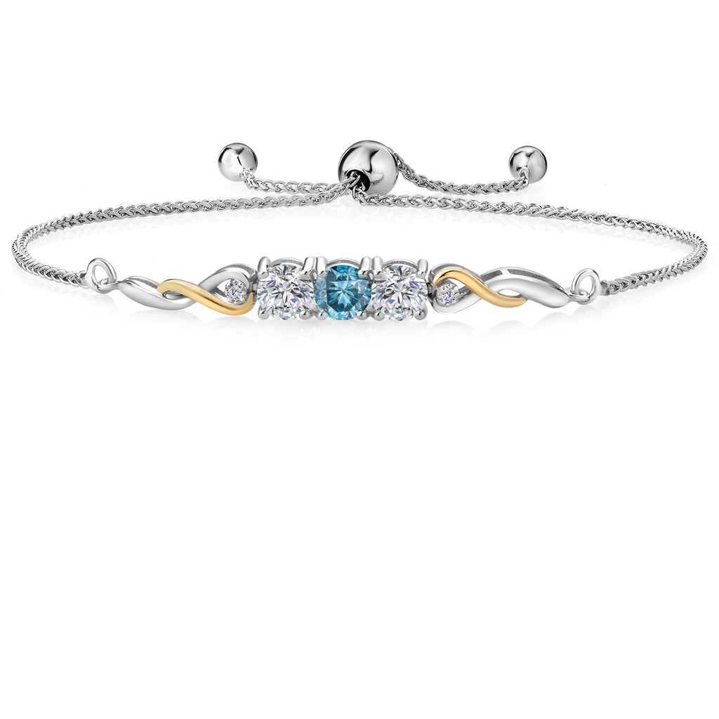 Bracelet in 925 Sterling Silver and 10K Yellow Gold