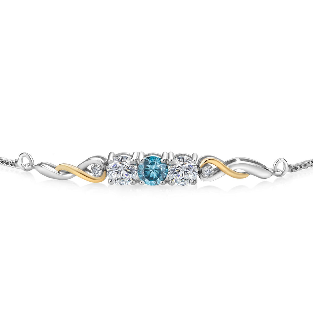 Bracelet in 925 Sterling Silver and 10K Yellow Gold