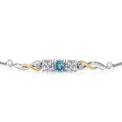 Bracelet in 925 Sterling Silver and 10K Yellow Gold