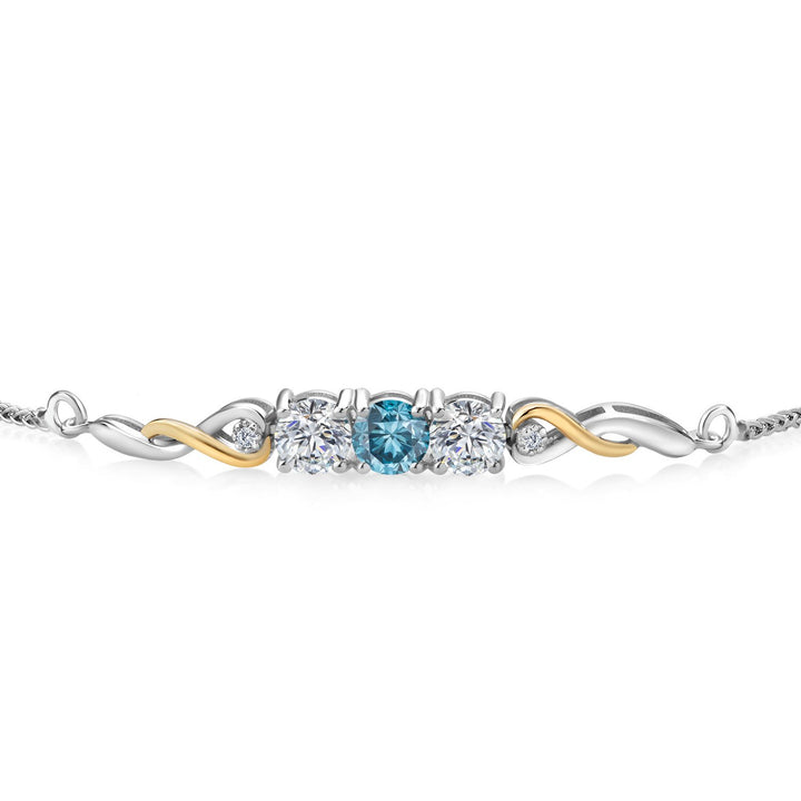 Bracelet in 925 Sterling Silver and 10K Yellow Gold
