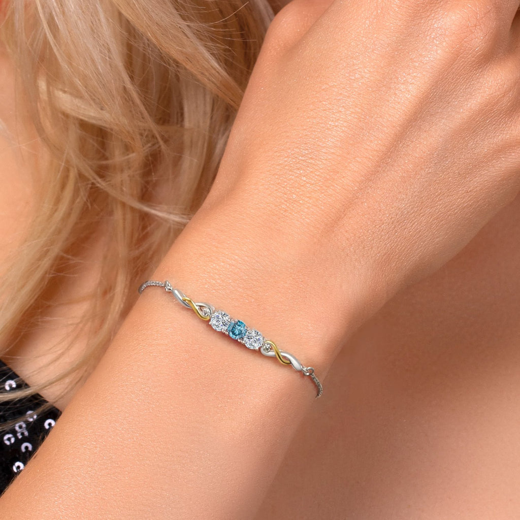 Bracelet in 925 Sterling Silver and 10K Yellow Gold