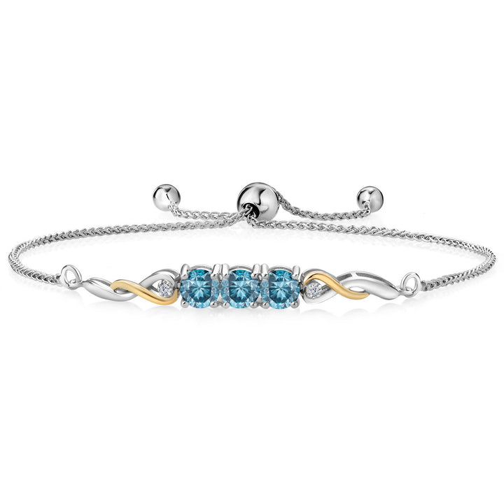 Bracelet in 925 Sterling Silver and 10K Yellow Gold