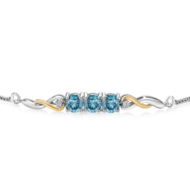 Bracelet in 925 Sterling Silver and 10K Yellow Gold