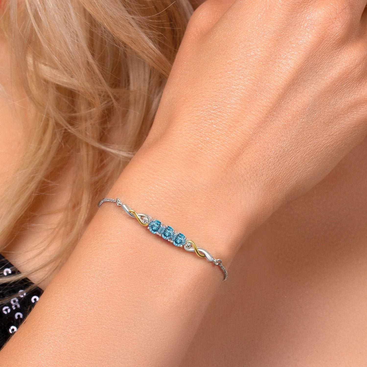 Bracelet in 925 Sterling Silver and 10K Yellow Gold