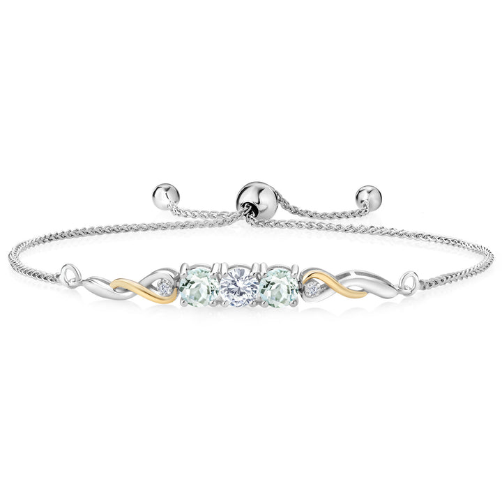 Lab Grown Diamond_Bracelet in 925 Sterling Silver and 10K Yellow Gold