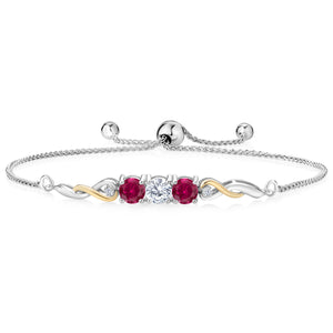 Lab Grown Diamond_Bracelet in 925 Sterling Silver and 10K Yellow Gold